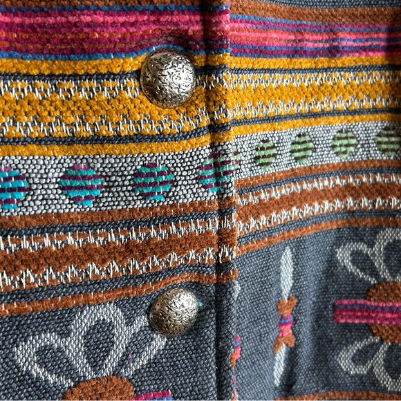 Bagatelle XL NWT Multicolor Striped Tapestry Women's Jacket Boho Southwestern - Picture 5 of 14